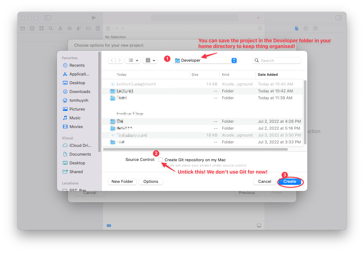 Save the Project in Xcode